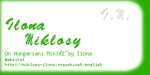 ilona miklosy business card